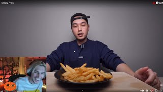 xQc Dies Laughing at The Worlds Crispiest Fries [upl. by Wittie]