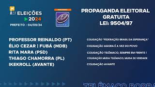 Horário Eleitoral Prefeitos de Telêmaco BorbaPR  Rádio  040924 [upl. by Batory311]