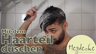 Haare waschen unter der Dusche mit Haarteil  so wirds gemacht [upl. by Ahser]