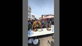 Ghanaian Boxer Bukom Banku Takes on Ga Singer Nii Funny in Hilarious Food Challenge [upl. by Yecal615]