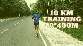 Workout for 10km 20x400m  10km Training  Run With Yash  Interval Training [upl. by Dorsey]