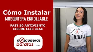 🔴 Cómo instalar MOSQUITERA enrollable ANTIVIENTO cierre clic clac [upl. by Alemac665]