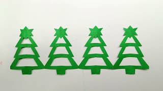 Easy decorative paper chain for Xmas  DIY Paper cutting design  Christmas Craft  Xmas Decoration [upl. by Ahsiya653]