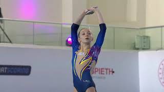 Ana Maria Barbosu FX EF  2020 Junior European Championships [upl. by Ynohta466]