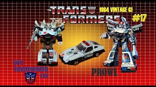 TRANSFORMERS G1 AUTOBOT PROWL VINTAGE TOY REVIEW [upl. by Roinuj]