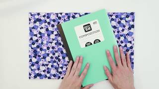 How to sew a Composition Book Cover with POCKETS Detailed Instructions by learncreatesew [upl. by Anauqahs]