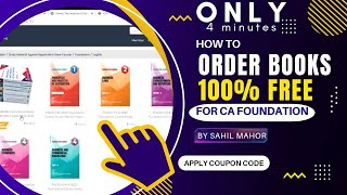 How to order CA foundation Books from ICAI free  shortest process  sahilmahorcafoundationbooks [upl. by Rosalinde364]