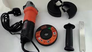 Black amp Decker Angle Grinder unboxing 710W BEG010 [upl. by Audley]