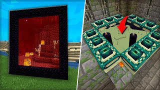 ✔️ COMO VER ATRAVÉS DOS PORTAIS REALISTAS no MINECRAFT  Immersive Portals [upl. by Atteuqahs36]