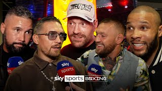 Fury McGregor Usyk amp others react to KO in DuboisJoshua 🤯 [upl. by Eamaj]