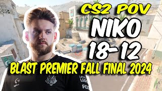 CS2 POV  G2 NiKo 1812 vs Vitality Dust2  BLAST Premier Fall Final 2024 [upl. by Euhc97]