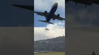 Boing 747 in crosswind✈️✈️ [upl. by Randy]