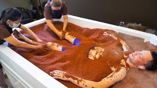 ASMR hot volcanic sand massage [upl. by Yliak149]