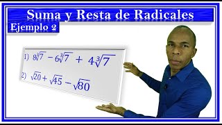 Suma y Resta de Radicales  Ejemplo 2 [upl. by Nollat396]