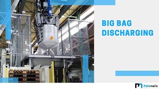 Big bag discharging  Gripping by hydraulic clamp EF® 500  100 automated  Palamatic Process Inc [upl. by Lyrad363]