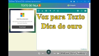 VOZ para TEXTO  SpeechTexter [upl. by Dworman]