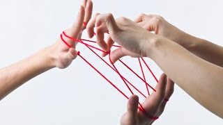 String games how to do a cats cradle string figure [upl. by Ayahc512]