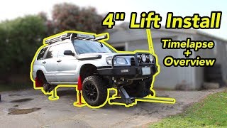 Installing a 4quot lift on a Subaru [upl. by Usanis]