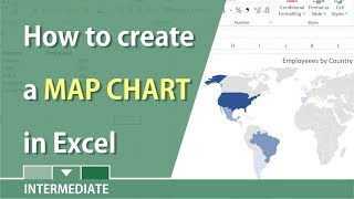 Create a Map chart in Excel 2016 by Chris Menard [upl. by Corney]