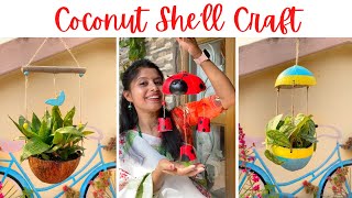 Unique Coconut Shell Craft Ideas  DIY Planter Ideas from coconut shell [upl. by Bringhurst]