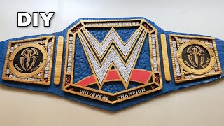 How To Make Universal Championship Title Belt  DIY WWE Universal Championship [upl. by Wildermuth]