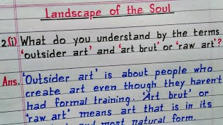 What do you understand by the terms outsider art  Who was the untutored genius  Landscape of the [upl. by Lua]