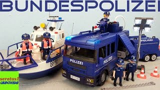 Playmobil Bundespolizei Großeinsatz 9400 Mega Set auspacken seratus1 unboxing [upl. by Raseta]