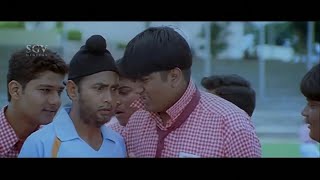 Adhyaksha Sharan Comedy Scenes  Sharan Funny Explaining about Cricket  Latest Kannada Movies [upl. by Atirahs950]