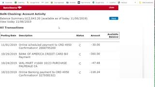 How to create and send a 30 day transaction history printout at BofA [upl. by Schwinn]