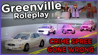 CRAZY POLICE CHASE  Greenville Roleplay ROBLOX [upl. by Anauqed]