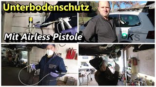 Unterboden und Hohlraumversiegelung mit neuer Airless Pistole [upl. by Birk409]