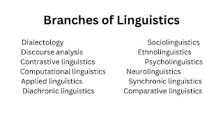 All Macro Branches of Linguistics [upl. by Egap373]