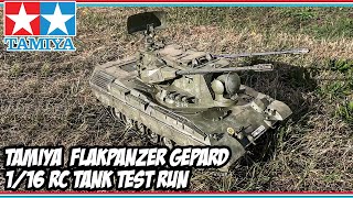 116 Tamiya Flakpanzer Gepard RC Tank [upl. by Hamner603]