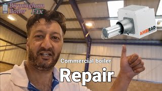 Ambi rad radient heater repair Commercial boiler repair life of a Gas Engineer [upl. by Adalie]