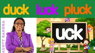 The uck word family  Rhyming Words  Kindergarten Reading Skills  short sound vowel  Phonics [upl. by Ky]