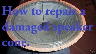 How to repair a damaged speaker [upl. by Elleral]