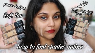 Maybelline Fit Me Foundation shades swatchesHow To Find Your Foundation Shade Online Debalina [upl. by Memory]