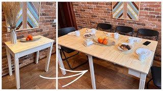 How to Make an Extendable Dining Table  Transformer Table DIY  Polkilo [upl. by Imis]