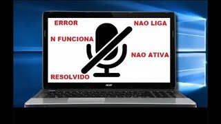 Como resolver problema microfone windows 10 [upl. by Akemej]