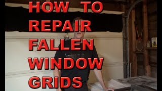 Repairing Broken Double Pane Aluminum Window fallen grids [upl. by Wilkens]