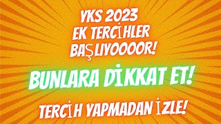 YKS 2023 EK TERCİHLERİNİ VERMEDEN İZLEMELİSİN yks yks2023 ektercih [upl. by Esra225]