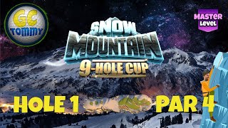 Master QR Hole 1  Par 4 EAGLE  Snow Mountain 9hole cup Golf Clash Guide [upl. by Ibson]