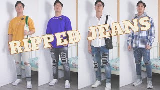 4 Cara Style CELANA SOBEKSOBEK Ripped Jeans [upl. by Schroder591]