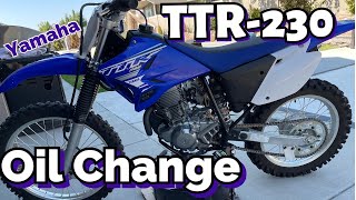 Yamaha TTR230 Oil amp Filter Change  How To DIY [upl. by Jobe373]