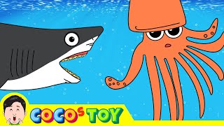 The Legendary Megalodon and Kraken 1 ㅣanimals cartoon for childrenㅣCoCosToy [upl. by Bailey806]