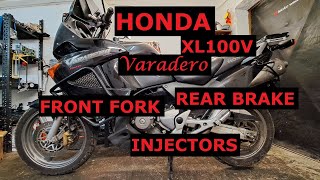 Honda XL1000V Varadero front fork  valves  brake  első villa  szelepek  szinkron  hátsó fék [upl. by Nur]