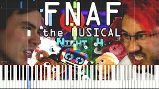 FNaF The Musical Night 4  Random Encounters feat Markiplier amp NWTB Synthesia Piano Tutorial [upl. by Ahsiatal339]