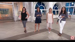 Susan Graver Printed Uptown Stretch Pedal Pusher on QVC [upl. by Ahtinak599]