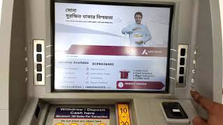 Axis bank  card less cash deposit  deposit cash in ATM machine  card less deposit [upl. by Nimrak]