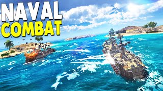 NEW Warship Building Simulator with Naval Combat Custom Ship Building  Sea of Craft Gameplay [upl. by Uwkuhceki]